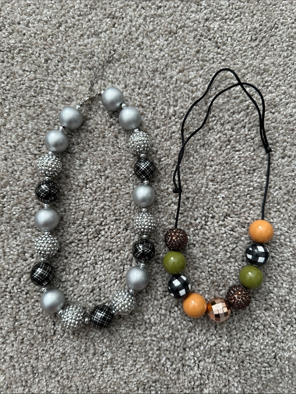 Kids Silver and Multicolor Bead Necklaces - Fashion Accessories